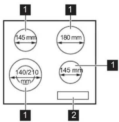 ELECTROLUX ERR64303VK - Anordnung der Kochflächen - 1