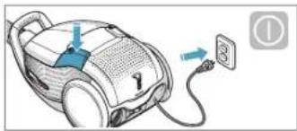 ELECTROLUX UltraOne Plus - Mise en marche/arrêt de l'aspirateur et réglage de la puissance - 1