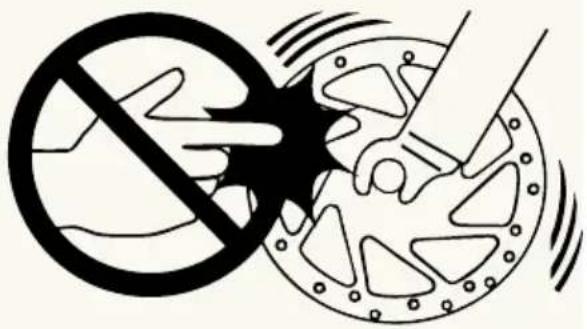 Urban Arrow Breeze - Injuries caused by contact with rotating brake discs. - 1