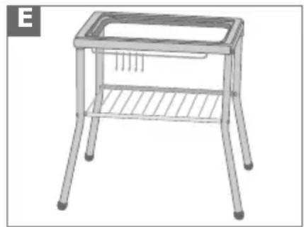 TEFAL CB6081 Largo Type 6502 Serie 1 - Montaje de los pies soporte: - 5