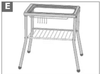 TEFAL CB6081 Largo Type 6502 Serie 1 - Assemble the support legs: - 5
