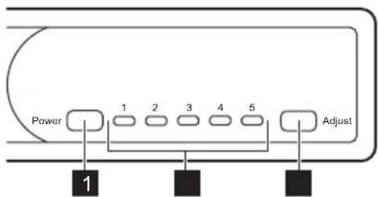 Power 1 2 3 4 5 Adjust 1