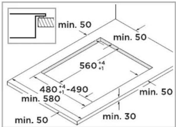 MIDEA MIH744BE325GKD - Standard installation method - 1