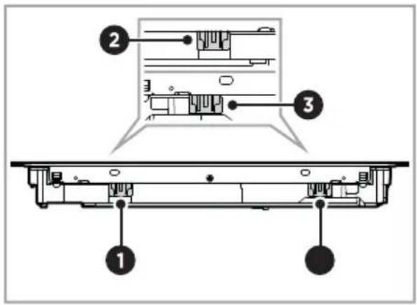 MIDEA MIH744BE325GKD - Localisation des supports de fixation - 1