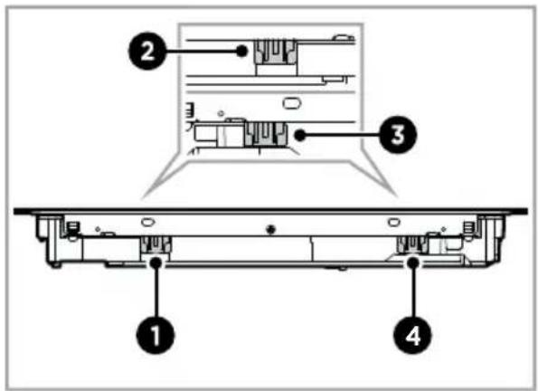 MIDEA MIH744BE325GKD - Locating the fixing brackets - 1