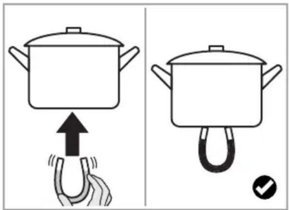 MIDEA MIH744BE325GKD - Testing the cookware with a magnet - 1