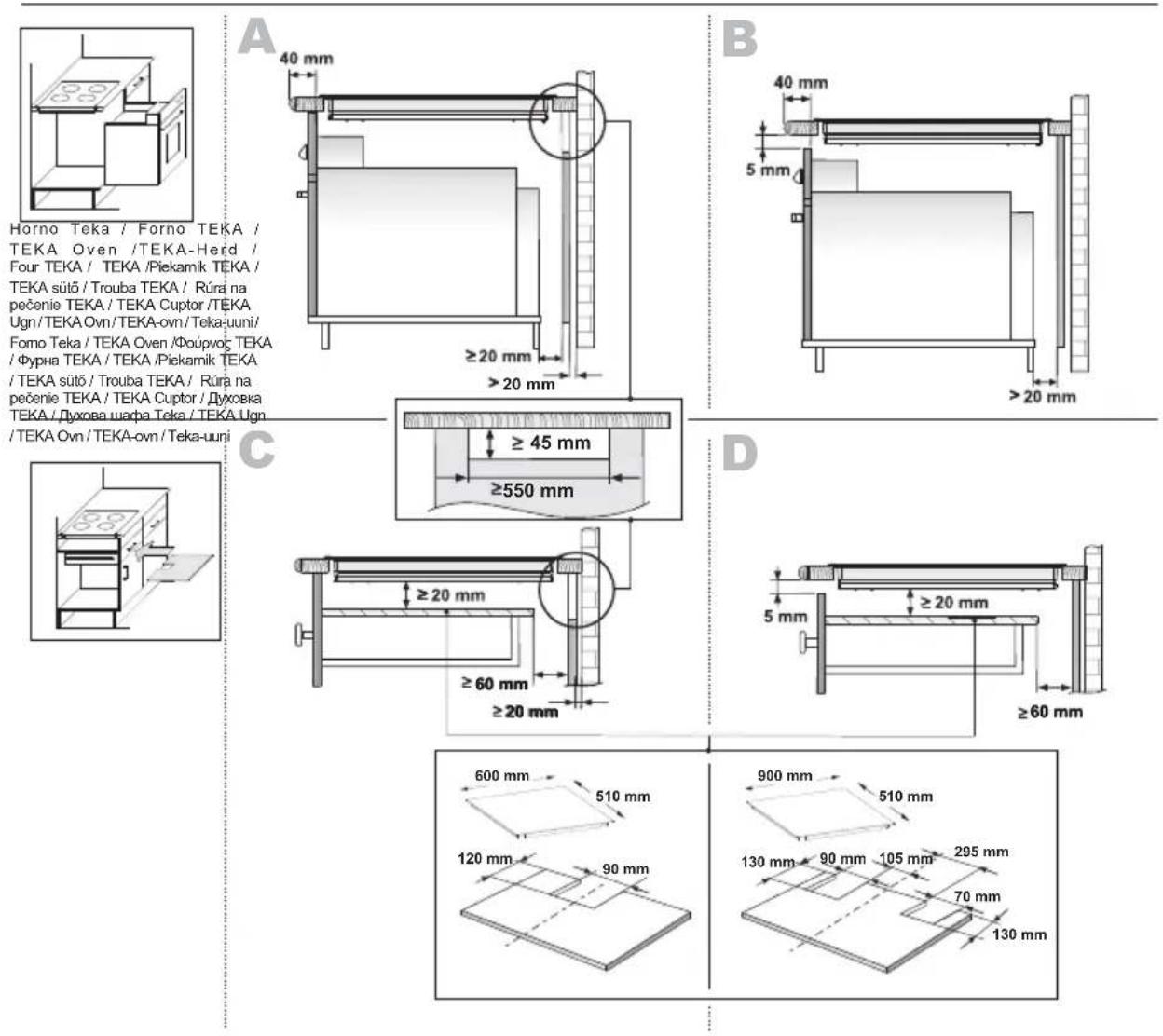 TEKA IBF 95-G1 MST BM - Instalación / Instalação / Installation / Montage / Installation / Kurulum / Montaz / Instalace / Inštalácia / Instalare / Installazione / Installatie Eşkataśtaση / Монтаж / Beszerelés / Установка / Установка / Installation / Installasjon / Montering / Asennus / Pemasangan / مقدمة - 1