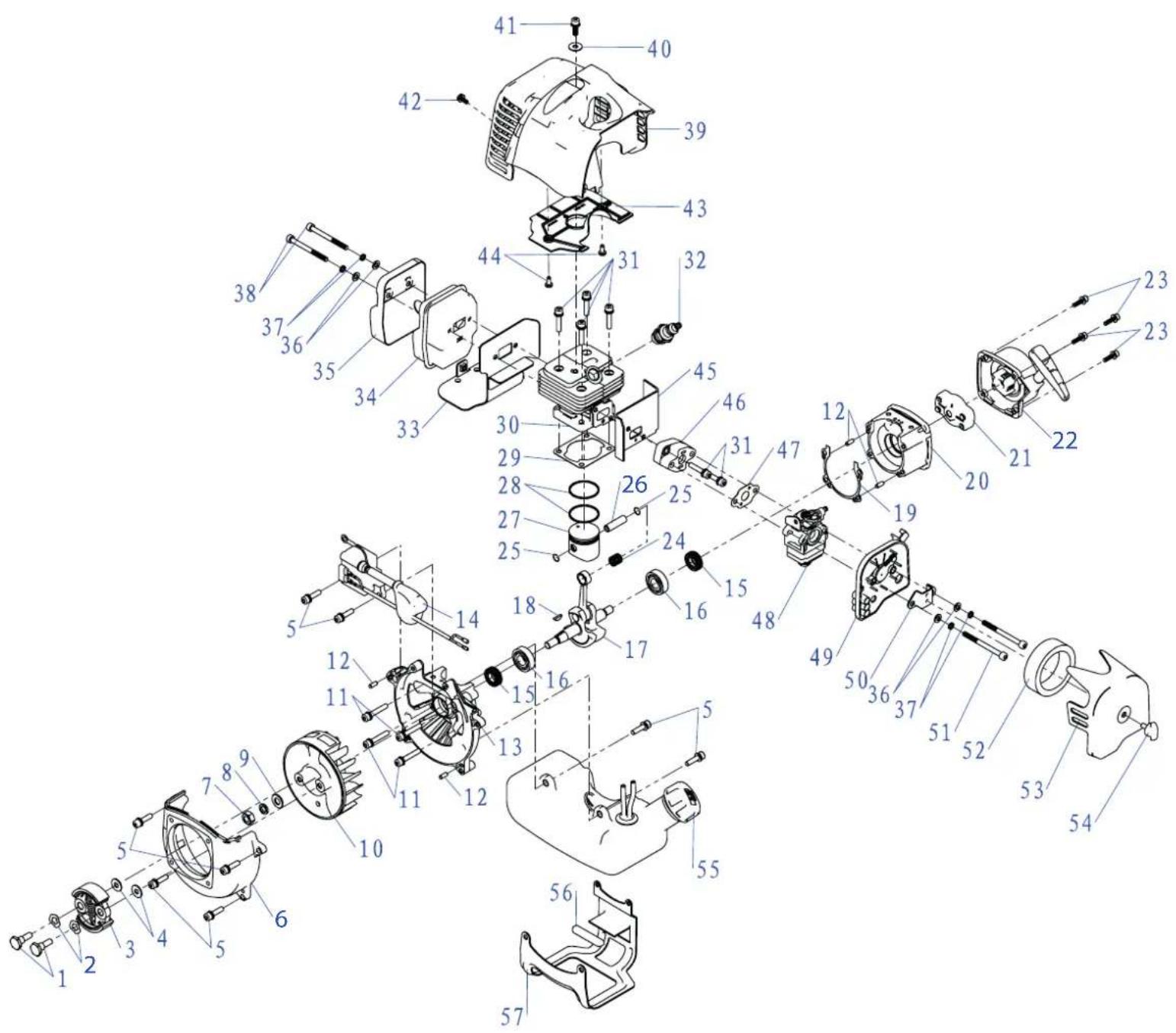 SCHEPPACH BCH2600-100P - Ersatzteilzeichnung / Spare parts drawing / Pièces détachées dessin - 1
