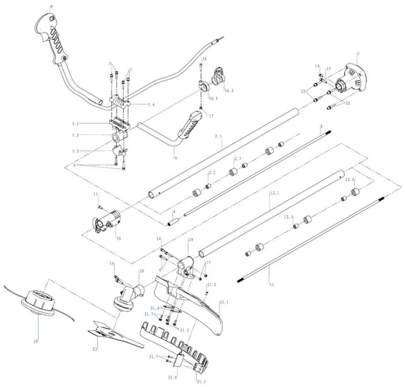 SCHEPPACH BCH4300-100P - Ersatzteilzeichnung / Spare parts drawing / Pièces détachées dessin - 2