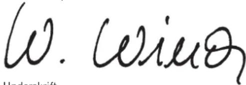 W. Wiu Underkrift