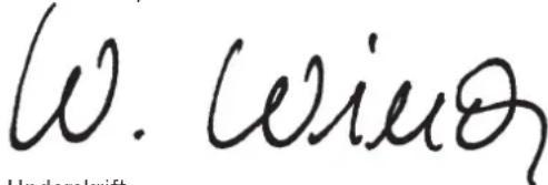 W. Wijn Underschrift: