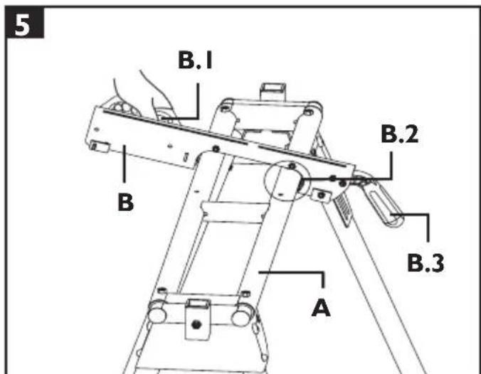JCB MS-ST - Montaje de los brazos de soporte (Fig. 5) - 1
