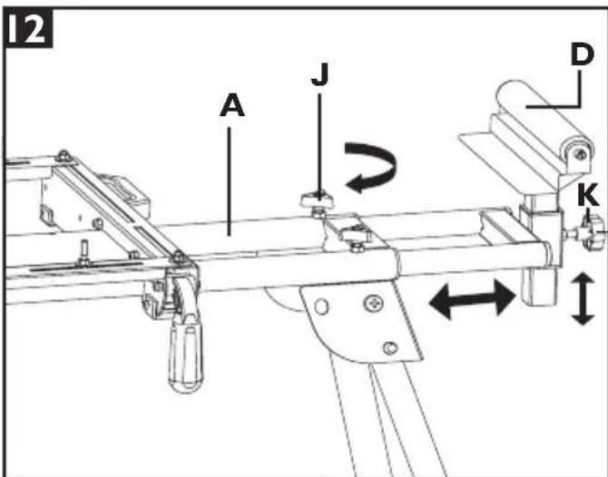JCB MS-ST - Usare i dispositivi di arresto del pezzo di lavorazione, Fig. 12 - 1