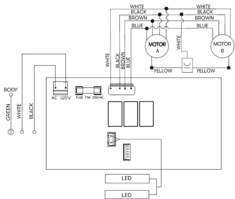 Zephyr Breeze II AK1200CB - LED Removal (FIG. E): - 4