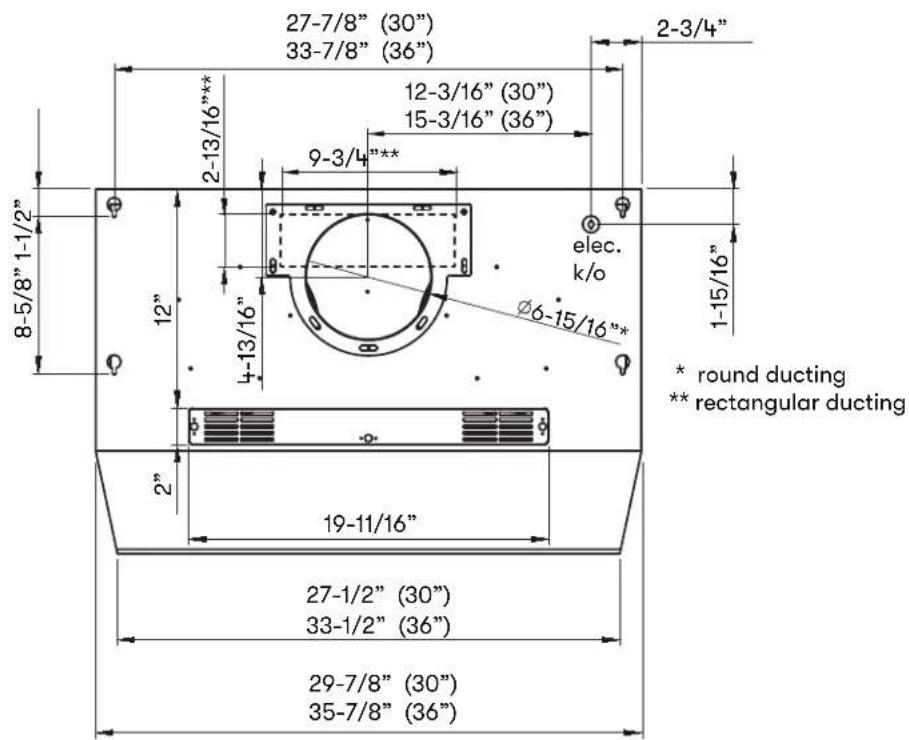 Zephyr Breeze II AK1200CB - AK12 Hood Specifications - 1