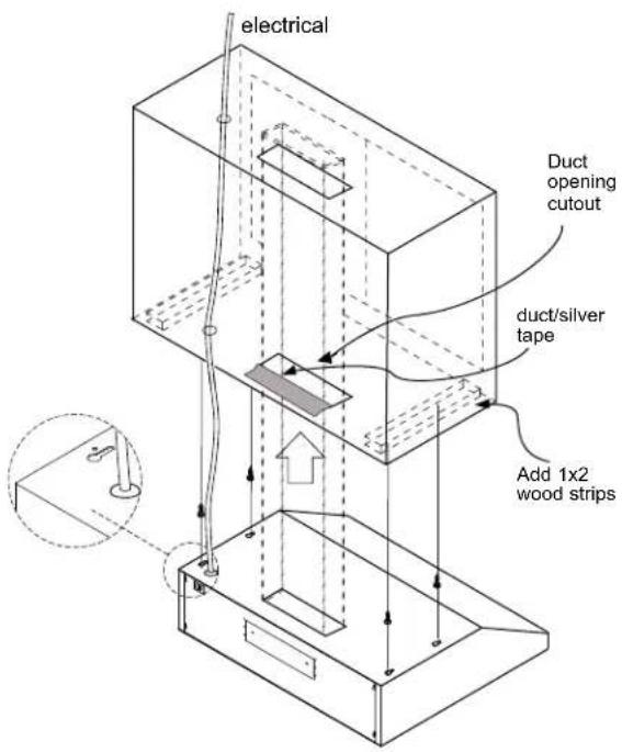 Zephyr Breeze I AK1124BW - Hood is designed for installation under a kitchen cabinet (Fig 1) - 1