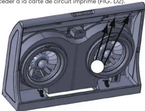 Zephyr Cyclone AK6500CW - Retrait de la LED LumiLight (FIG. C): - 1