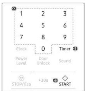 SAMSUNG MS19DG8500SRAC - Timer (Temporizador) - 1