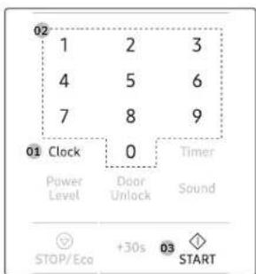 SAMSUNG MS19DG8500SRAC - Current time - 1