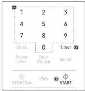 SAMSUNG MS19DG8500SRAC - Timer - 1