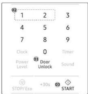 SAMSUNG MS19DG8500SRAC - NOTE (US model only) - 1