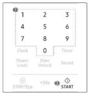SAMSUNG MS19DG8500MTAC - Simple steps to start - 1
