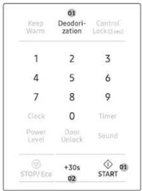 SAMSUNG MS19DG8500MTAC - Deodorization (Désodorisation) - 1