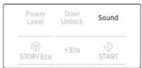 SAMSUNG MS19DG8500MTAC - Activar/Desactivar las señales sonoras - 1