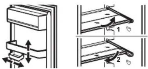 ELECTROLUX LNA6DE18S - Positionnement des étagères - 1