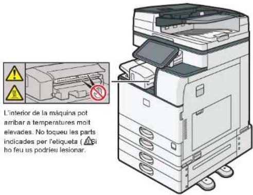 RICOH IM 3500A - Posicions de les etiquetes d'AVÍS i PRECAUCIÓ - 5