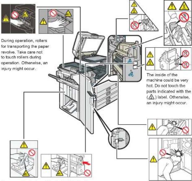 RICOH IM 3500A - Positions of WARNING and CAUTION labels - 10