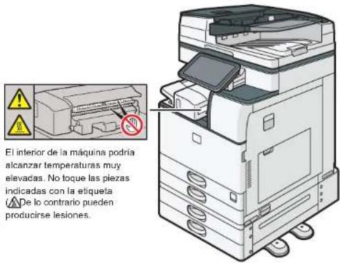 RICOH IM 3500A - Posiciones de las etiquetas de ADVERTENCIA y PRECAUCIÓN - 4