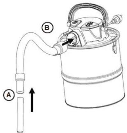 Starmix AV P-15 18V - VACUMING - INSERTING THE HOSE - 1