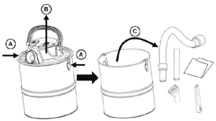 Starmix AV P-15 18V - TRAVAILLER AVEC LES SACS POUBELLE - 1