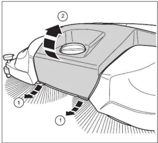 Starmix 697 - Akun liitäntäkaapelin irrottaminen - 1