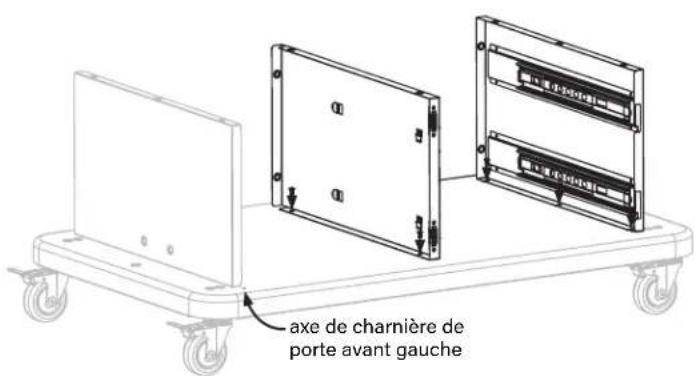 axe de charnière de porte avant gauche