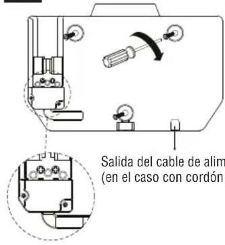 Starmix T-C BL HEPA - Instalación de cable de alimentación &amp; Conexión al bloque de terminal ADVERTENCIA: ASEGÚRESE QUE LA ALIMENTACIÓN NO ESTÉ CONECTADA - 2