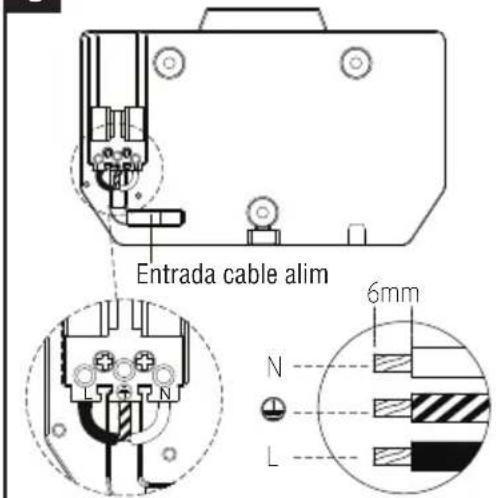 Starmix T-C BL HEPA - Instalación de cable de alimentación &amp; Conexión al bloque de terminal ADVERTENCIA: ASEGÚRESE QUE LA ALIMENTACIÓN NO ESTÉ CONECTADA - 1