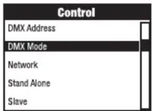 Cameo OTOS L16 - IMPOSTARE LA MODALITÀ DMX (DMX Mode) - 1