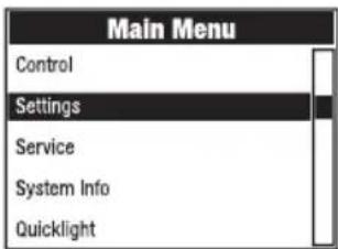Cameo OTOS L16 - SYSTEMEINSTELLUNGEN (Settings) - 1