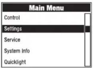 Cameo OTOS L16 - SYSTEM SETTINGS (Settings) - 1