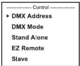 Cameo ZENIT W600 G2 - SET DMX START ADDRESS (DMX address) - 2