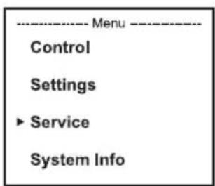Cameo ZENIT W600 G2 - SERVICE-MENU (Service) - 1