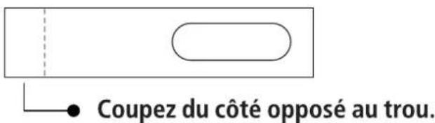Coupez du côté opposé au trou.