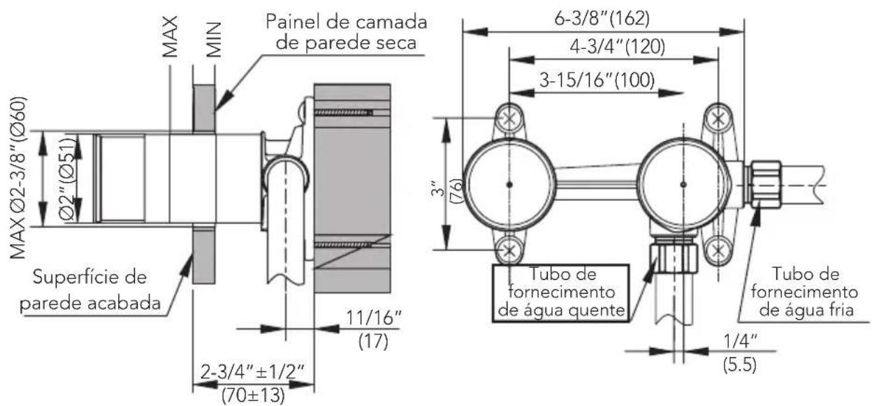 TOTO TLS01309U - Instalacao em parede seca - 1