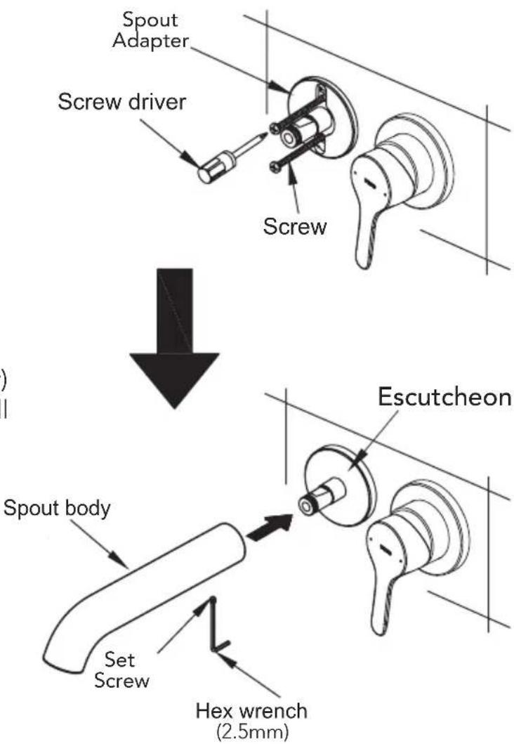 TOTO TLS01310U - Installation of the Spout - 1