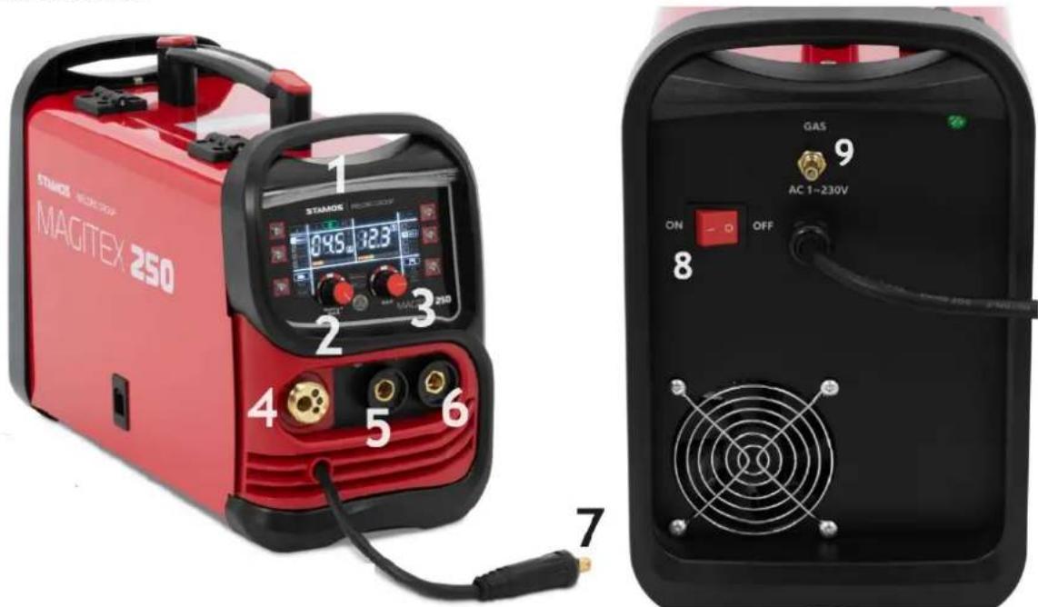 Stamos MAGITEX 250 - Collegamento del gas - 5