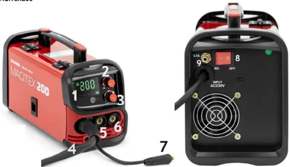 Stamos MAGITEX 250 - Collegamento del gas - 3