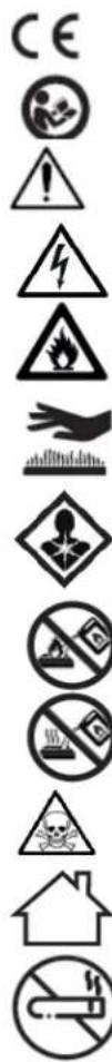 CE ! Warning Fire Hand No No No