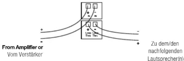 JBL Control 414C/T - Anschlusssysteme für nachfolgende Lautsprecher - 1